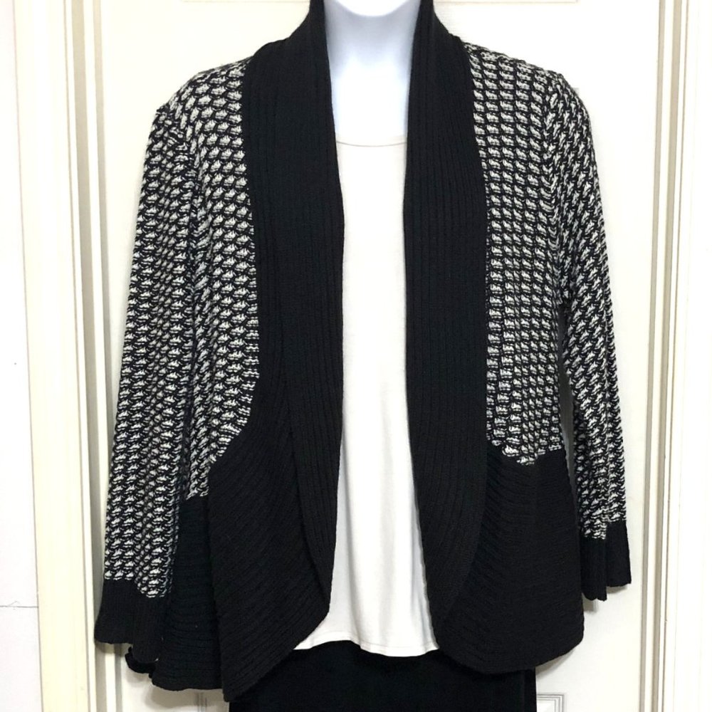 Black and White Knit Jacket